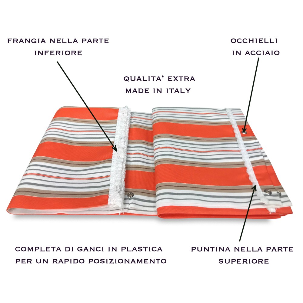 OUTDOOR Garden BALCONY AWNING Righino ORANGE Packaged