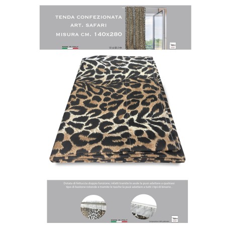 TENDA SAFARI MACULATA CM. 140X280 LEOPARDATA MADE IN ITALY