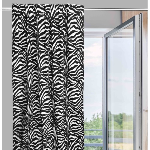 ZEBRA ZEBRA CURTAIN WHITE BLACK CM. 140X280 MADE IN ITALY