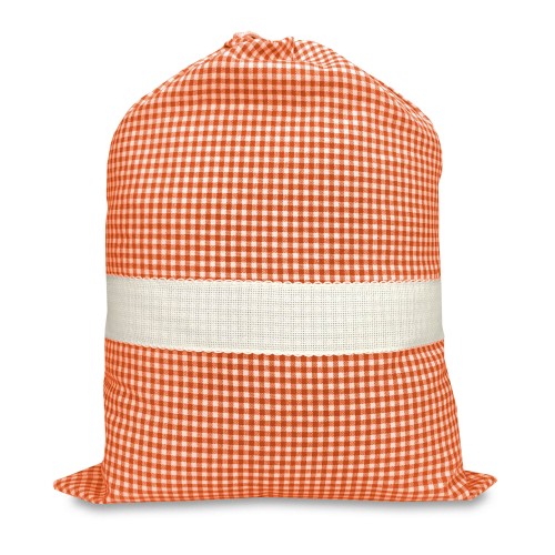 YARN-DYED CHECKERED KINDERGARTEN BAG with AIDA canvas to embroider the name