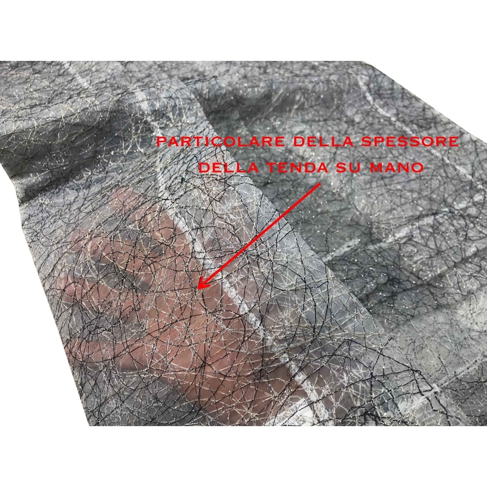 PAAR SILBERGRAUE FEENGLAS VORHANG ORGANZA TAUSEND FÄDEN