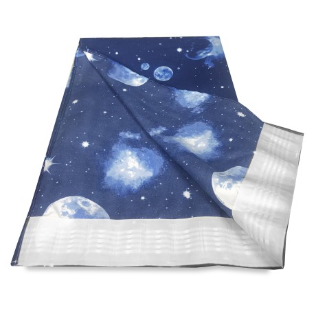 TENDA MOON LUNA LUNARE PIANETI BLU CM. 140X280 MADE IN ITALY