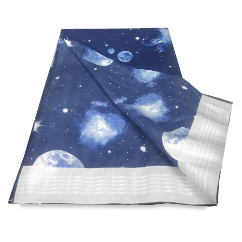 TENDA MOON LUNA LUNARE PIANETI BLU CM. 140X280 MADE IN ITALY