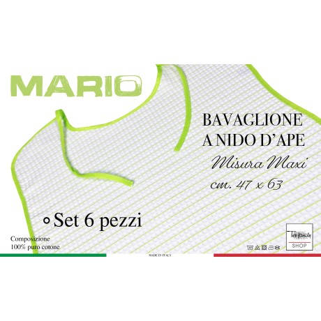 ENSEMBLE BAVAGLIONE ADULTE MARIO © dans un NID de l'ABEILLE gag avec lacets conf. 6 PIÈCES