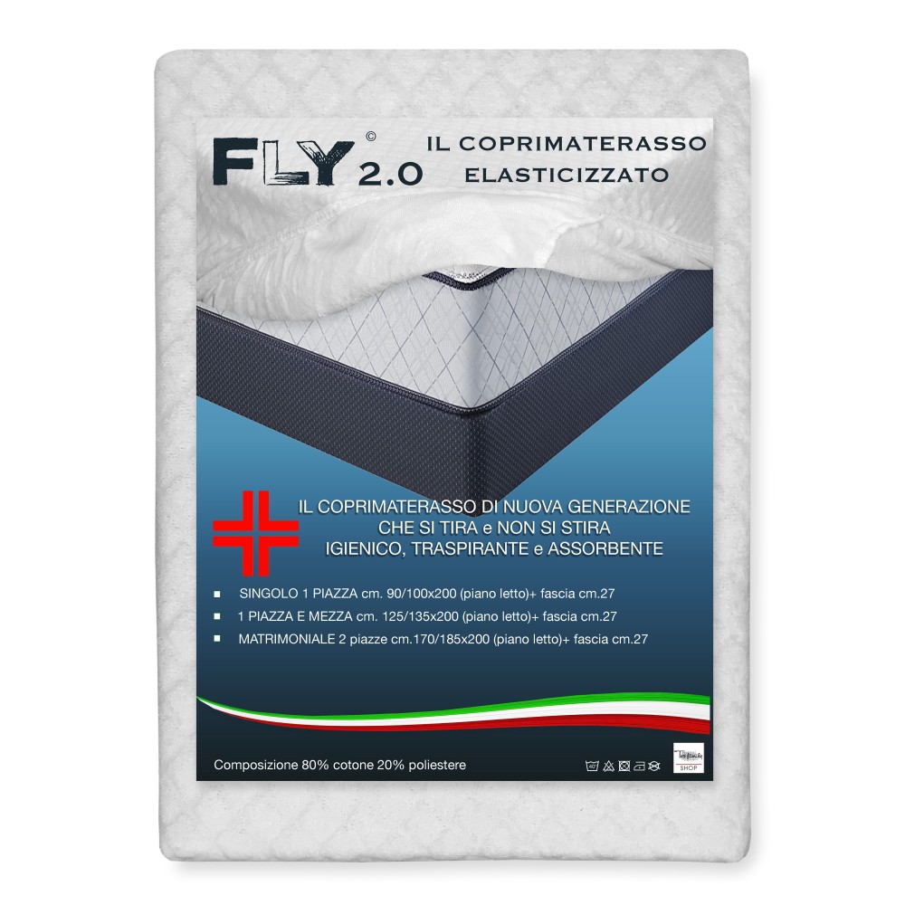 COPRIMATERASSO ELASTICIZZATO FLY 2.0 SPUGNA JACQUARD con angoli