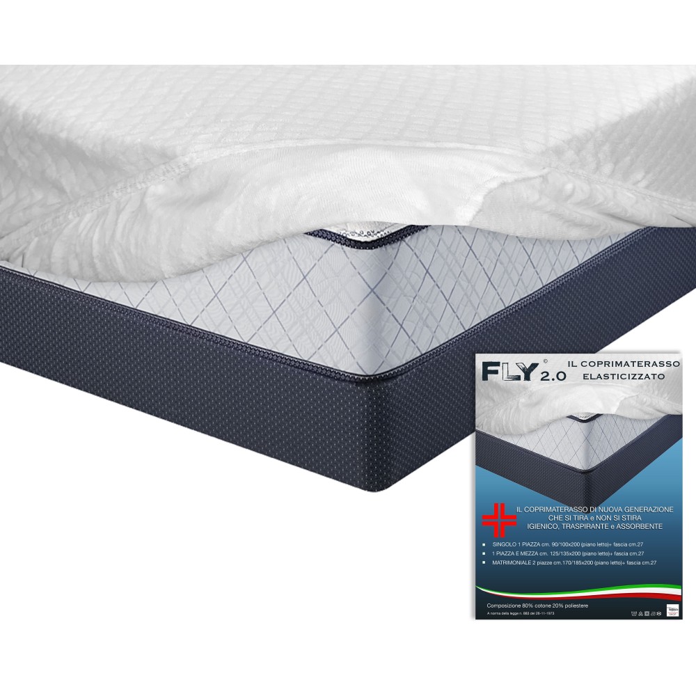STRETCH MATTRESS TOPPER FLY 2.0 JACQUARD SPONGE with corners
