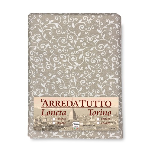 TELO ARREDO copritutto GRAN FOULARD copriletto COPRIDIVANO tessuto DORY ARABESCO BIANCO
