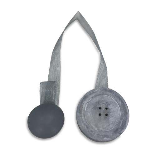 MAGNET HOLZ GARDINENSTOPPER MAGNETE FÜR VORHÄNGE KRAWATTENKNOPF GRAU