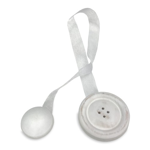 MAGNET HOLZ GARDINENSTOPPER MAGNETE FÜR VORHÄNGE BINDEN WEISSEN KNOPF