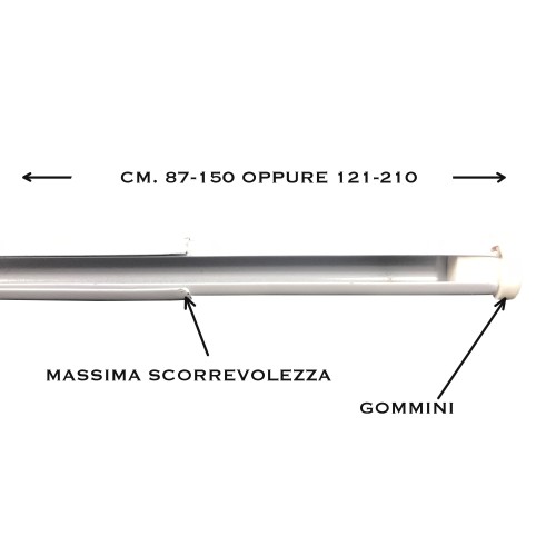GARDINENSTANGE FIXXY © WEISS FEDER EINSTELLBARER DRUCK FÜR ALLE ARTEN VON VORHÄNGEN