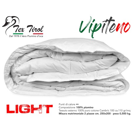 PIUMINO OCA VIPITENO LIGHT  100  PIUMINO OCA LEGGERO ESTIVO MATRIMONIALE