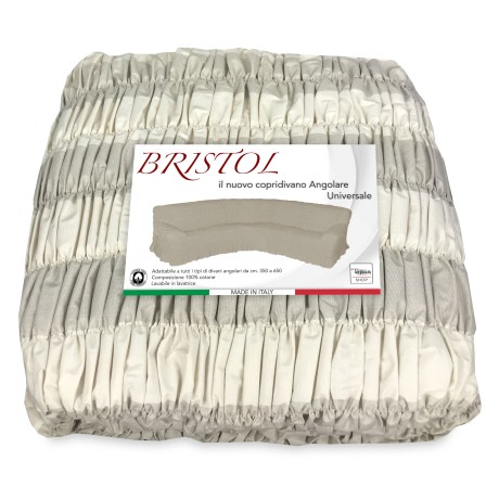 COPRIDIVANO ANGULAIRE UNIVERSELLE BRISTOL RIGONE BEIGE