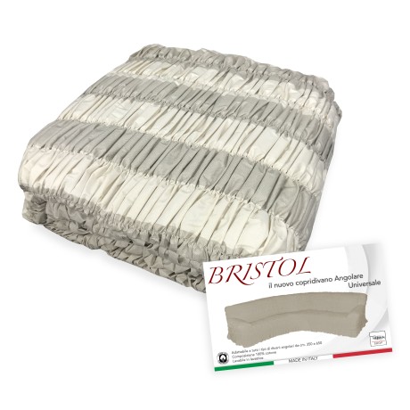 COPRIDIVANO ANGOLARE UNIVERSALE BRISTOL RIGONE BEIGE