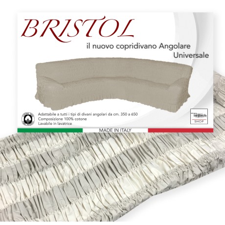 COPRIDIVANO ANGULAIRE UNIVERSELLE BRISTOL RIGONE BEIGE