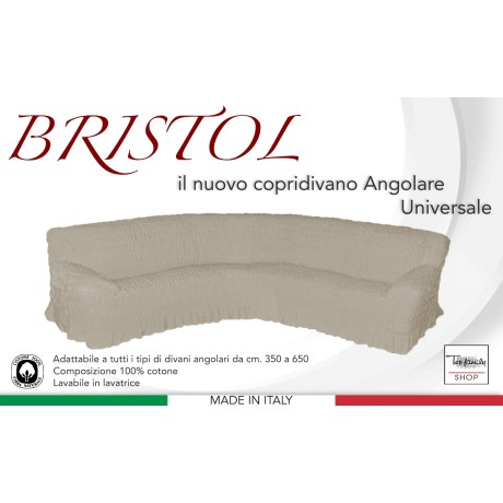 COPRIDIVANO ANGOLARE UNIVERSALE BRISTOL RIGONE BEIGE