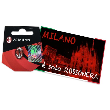 INSIGNE MÉTAL BROCHE A. C. MILAN et MILAN EST la carte postale