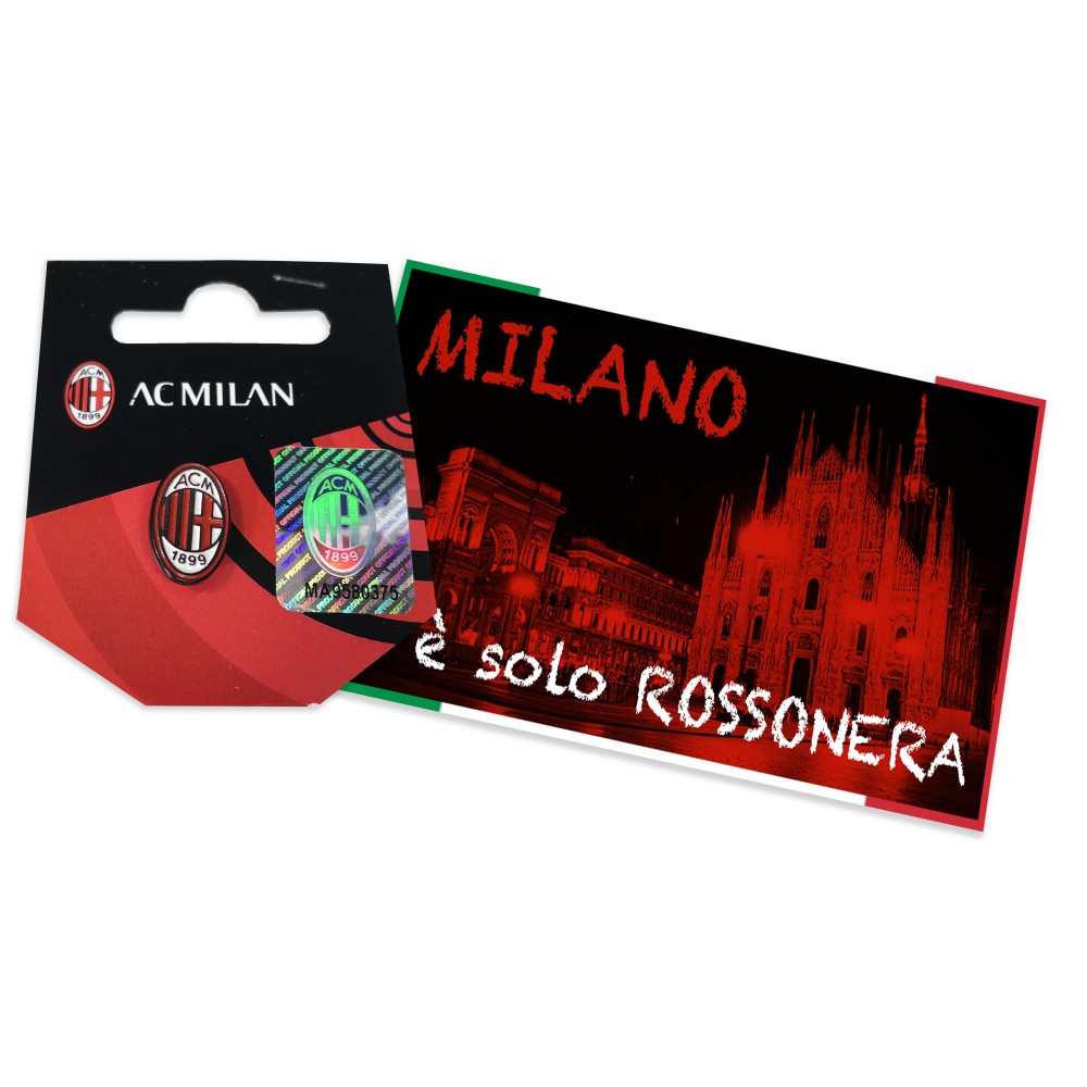 INSIGNE MÉTAL BROCHE A. C. MILAN et MILAN EST la carte postale INSIGNE MÉTAL BROCHE A. C. MILAN et MILAN EST la carte postale