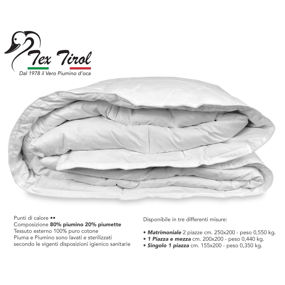 TEX TIROL © MOLVENO LIGHT 80 GOOSE DOWN JACKET / 20 GOOSE LIGHT SUMMER FEATHER