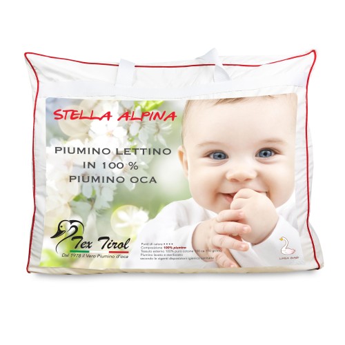 PIUMINO tex tirol © STELLA ALPINA da LETTINO 100% PIUMINO OCA 300 gsm cm. 80 x 120
