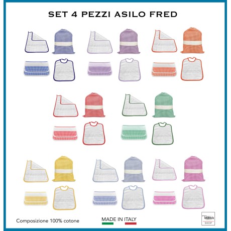 SET ASILO 4 pezzi SACCO e...