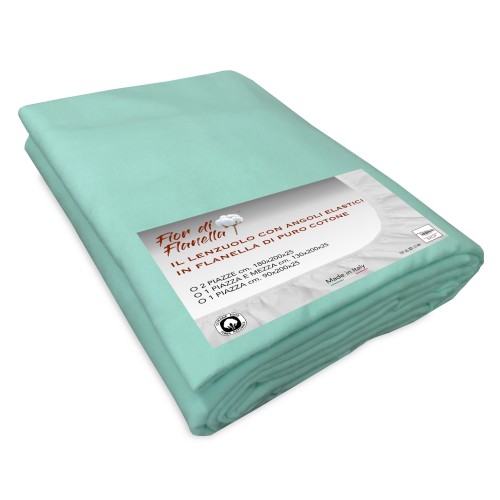 FEUILLE AVEC COINS EN FLANELLE VERTE Fior di Flanelle © TOUTES TAILLES