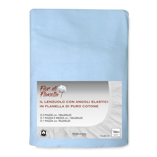 FRANELA SÁBANA BAJERA FRANELA AZUL CLARO FRANELA © FLOR TODOS LOS TAMAÑOS