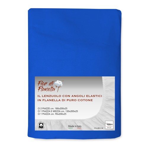 FLANELL SPANNBETTTUCH BLAU FLANELL FLANELL © BLUME ALLE GRÖSSEN