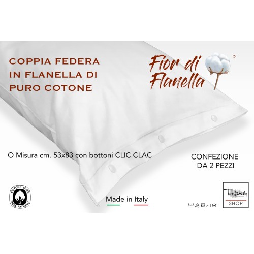 PAIR OF PILLOWCASES IN PURPLE LILAC FLANNEL Fior di Flanel ©