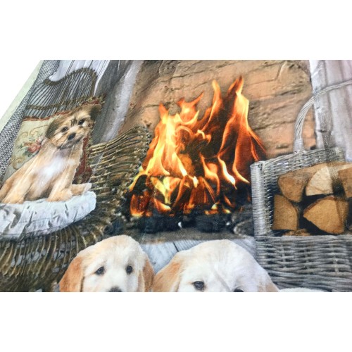 SHERPA FLEECE BLANKET DIGITAL PHOTOGRAPHIC cm. 130x160 DOG DOGS