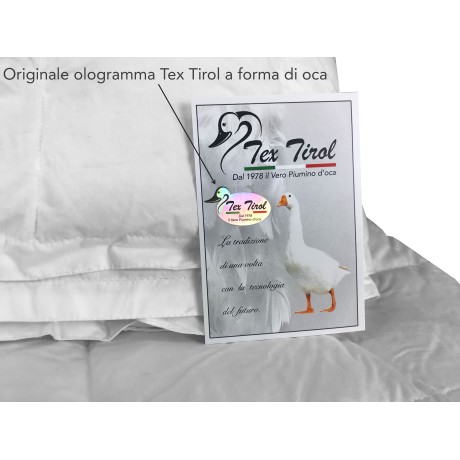 PIUMINO OCA TEX TIROL ©  DOLOMITI 4 STAGIONI 50% PIUMINO OCA / 50% PIUMA OCA MATRIMONIALE CM. 250X200