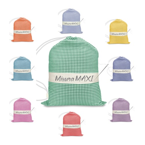 KINDERGARTEN BAG LARGE MAXI CM. 45x60 YARN-DYED CHECKERED with AIDA canvas to embroider the name