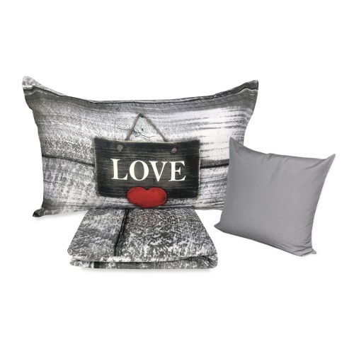 HOUSSE DE COUETTE IMA.TEX PHOTO COEUR SHABBY l'AMOUR 2 avec couvercle Meubles