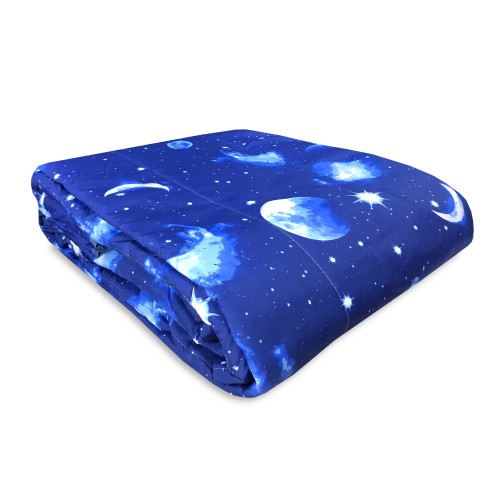MOON MOON STARRY SKY QUILTED BEDSPREAD made in Italy