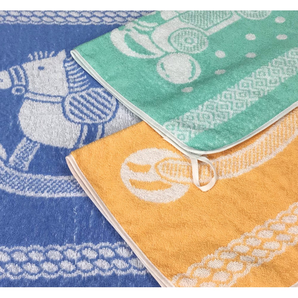 SET 3 TOWELS KINDERGARTEN CHILD JACK © cm. 40x55 Pure Cotton MALE