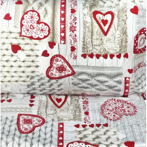 FUNDA NÓRDICA TIROLESA dis. USSEGLIO rosso MONTAGNA con Mueble SLIPCASE