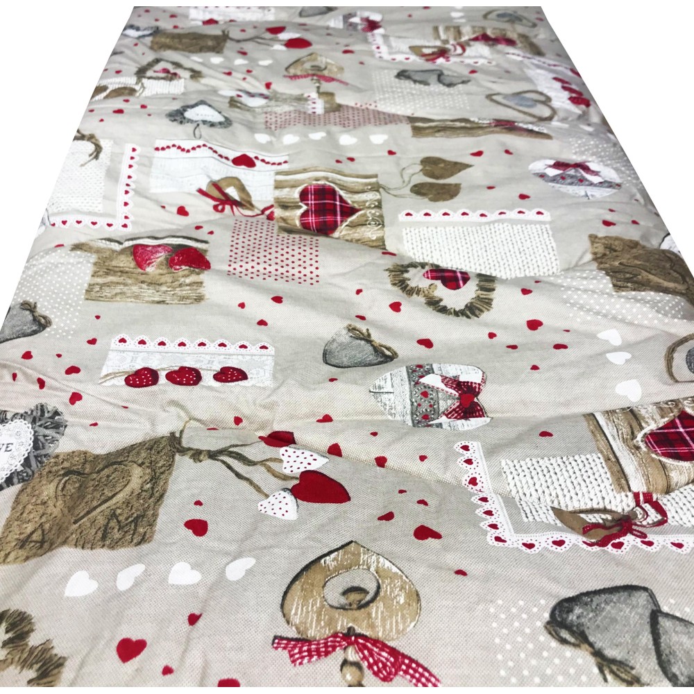 Tyrolean KOT © QUILT DIS. CUORE HOLLY Made In ITALY pure cotton