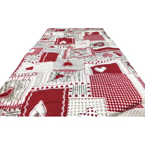 KOT © TYROLEAN QUILT APRICA RED made in Italy PURE COTTON