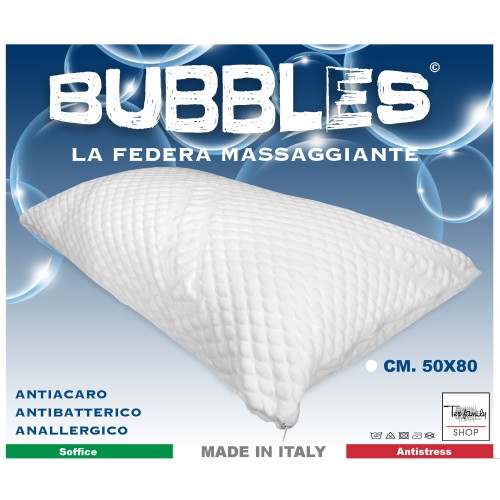 FUNDA DE ALMOHADA HIPOALERGÉNICA ANTIÁCAROS MASAJEADORA BUBBLES