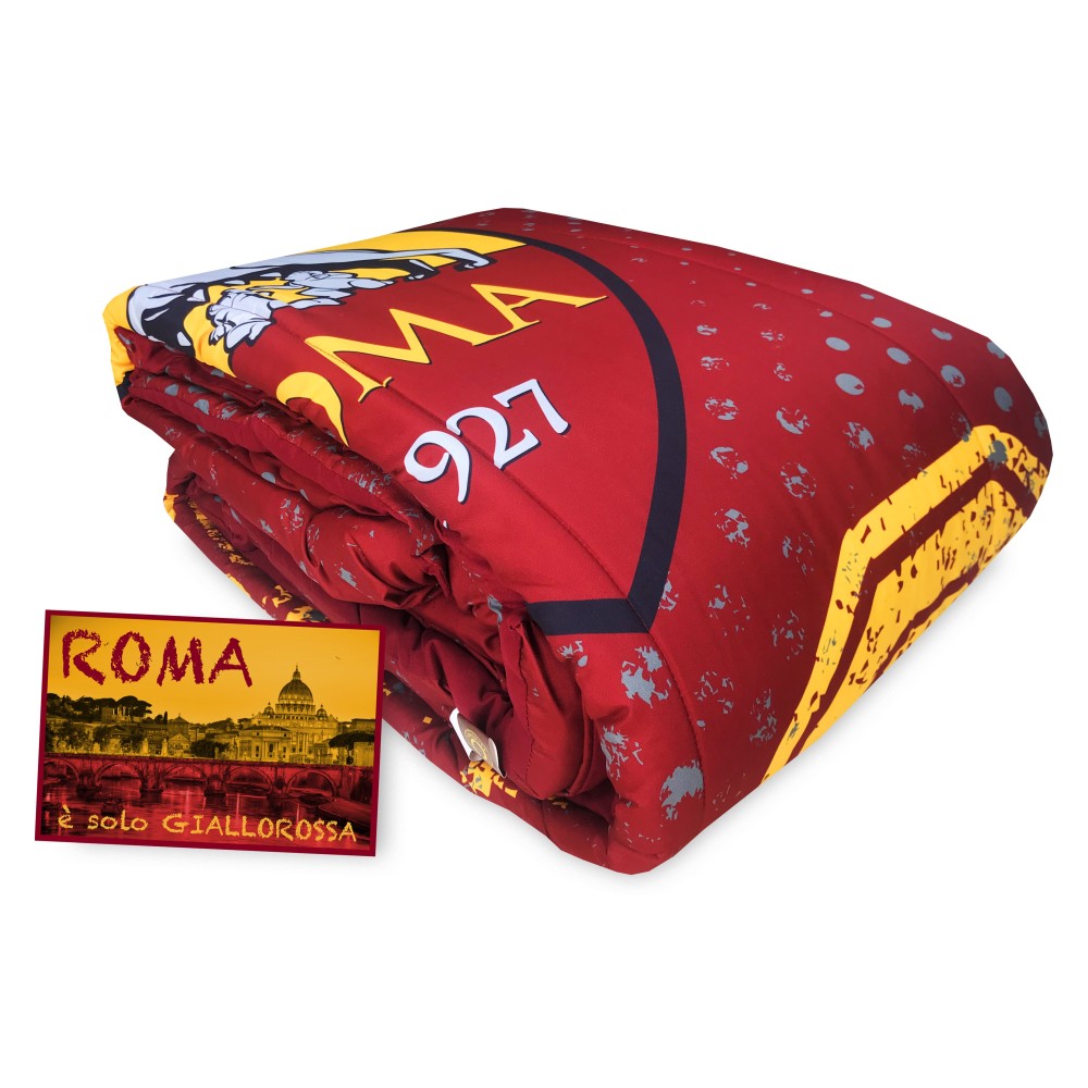 Roma Piumone invernale prodotto ufficiale singolo 170x270cm imbottitura 320gr/mq Trapunta A.S 