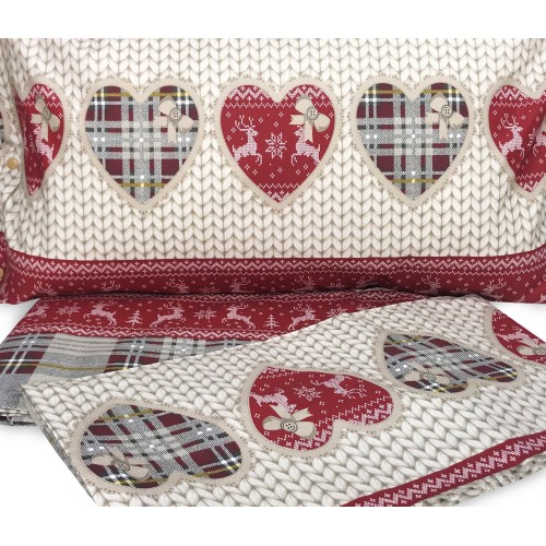 Housse de COUETTE tyrol BALME AVEC COUSSIN de décoration dans le plus pur coton