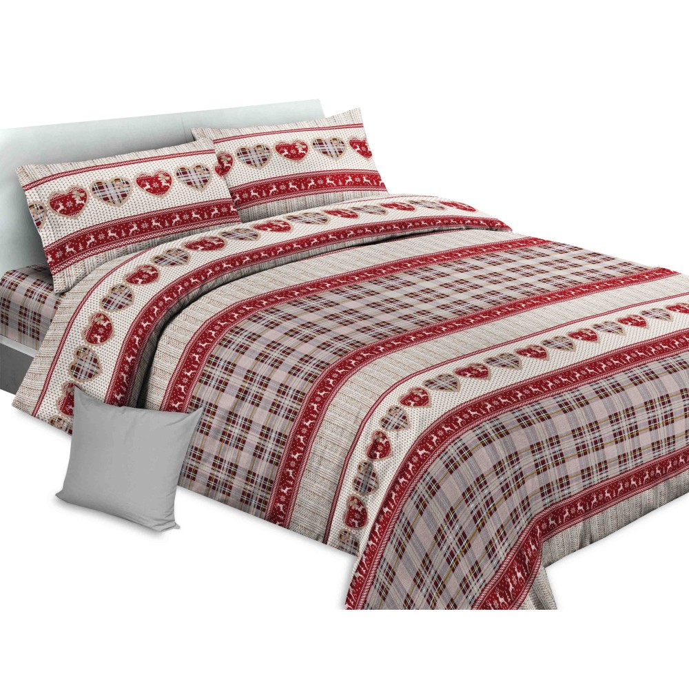 Housse de COUETTE tyrol BALME AVEC COUSSIN de décoration dans le plus pur coton