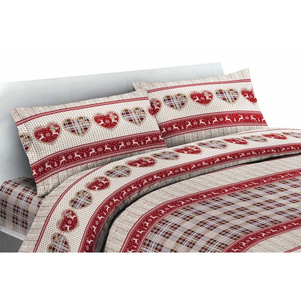 Housse de COUETTE tyrol BALME AVEC COUSSIN de décoration dans le plus pur coton