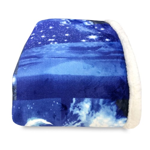 SHERPA-DECKE AUS FLEECE MOON MOON