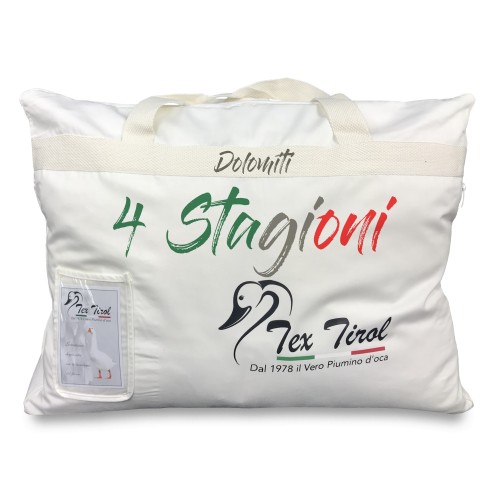 PIUMINO oca TEX TIROL ©  DOLOMITI 4 stagioni 50% PIUMINO OCA / 50% PIUMA OCA tutte le misure