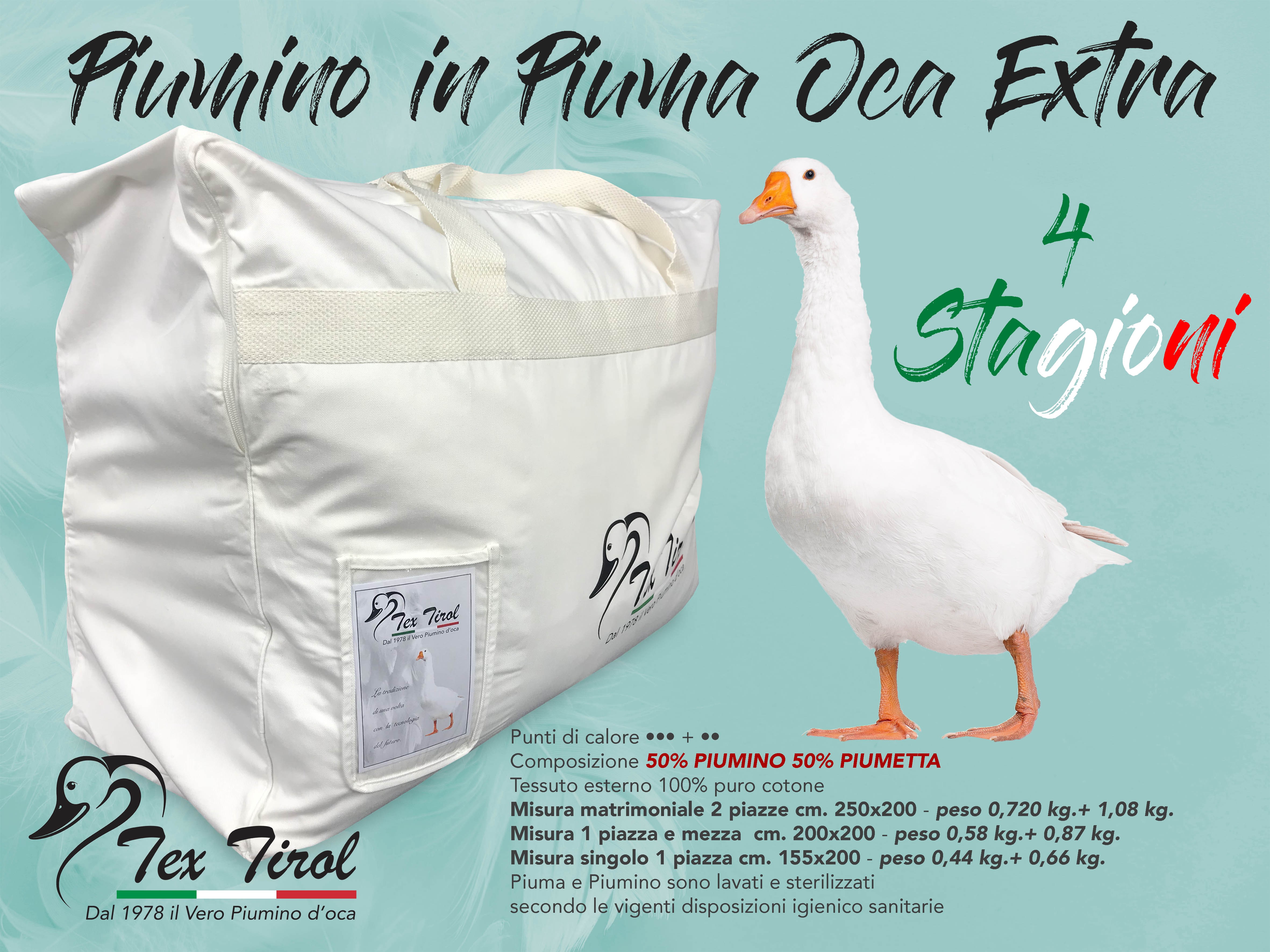 Duvet d'oie 4 saisons 50% duvet d'oie 50% plume d'oie DOLOMITI Toutes ...
