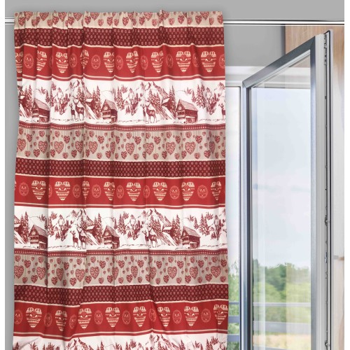 TIENDA TIROLESA ROJA en estilo montaña CM. 180X280 HECHO EN ITALIA