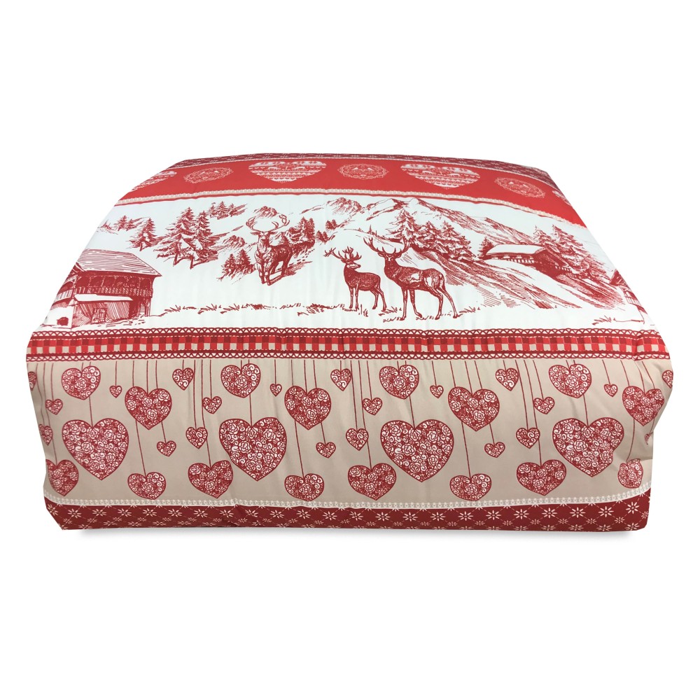 QUILT BOW © TYROL GERMAGNANO DUVET rouge made in Italy
