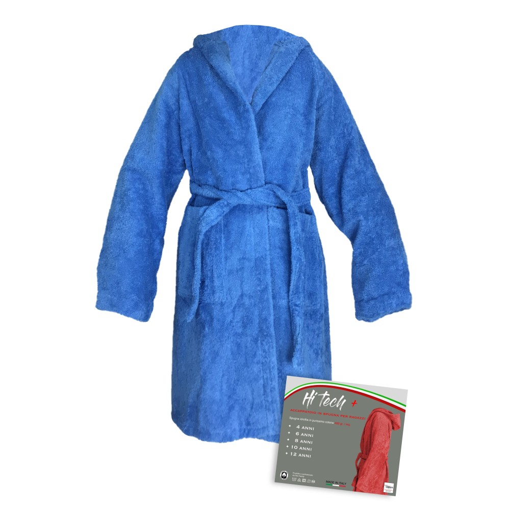 PEIGNOIR de la HI-TECH + © bébé BÉBÉ GARÇON TERRY coton MADE IN ITALY BLEU
