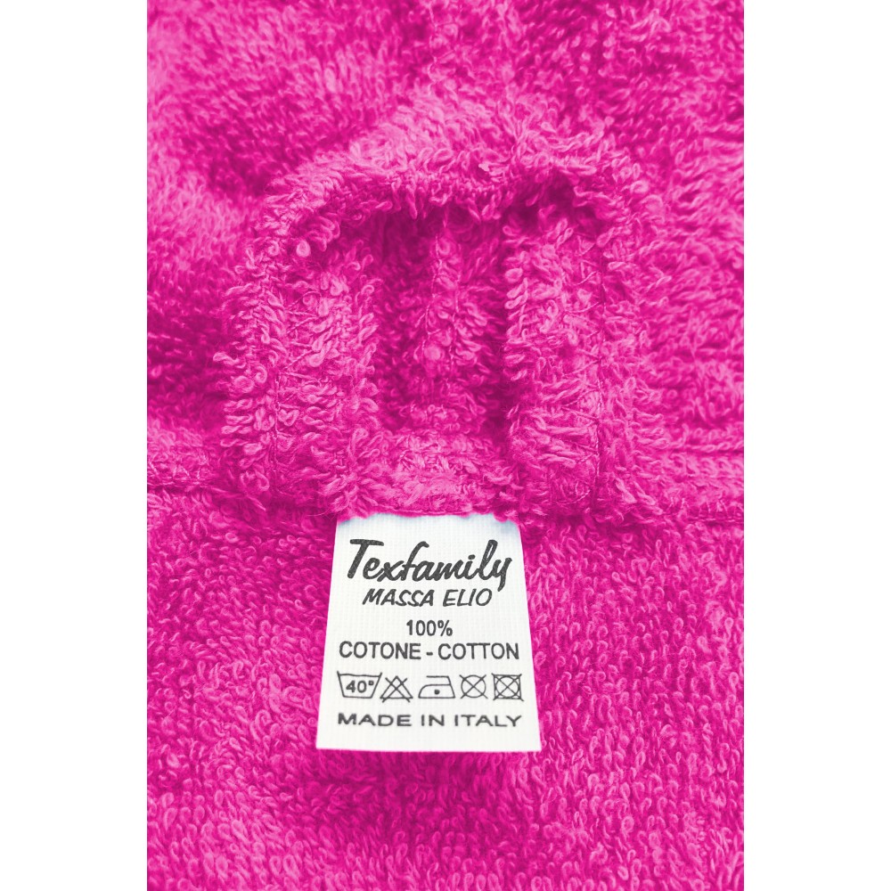 HI TECH BATHROBE + © GIRL GIRL IN TERRY CLOTH of pure cotton MADE IN ITALY PINK