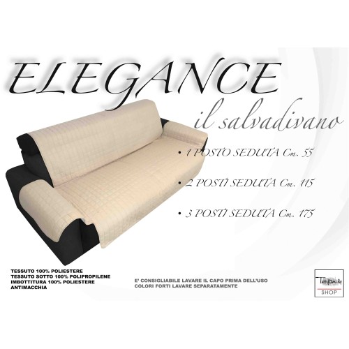 SOFABEZUG PN SOFA PROTECTOR ELEGANCE SCHMUTZABWEISENDE GESTEPPTE CREMEFARBENE GLATTE OBERSEITE